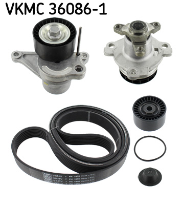 Pompe à eau + jeu de courroie d'accessoires SKF VKMC 36086-1
